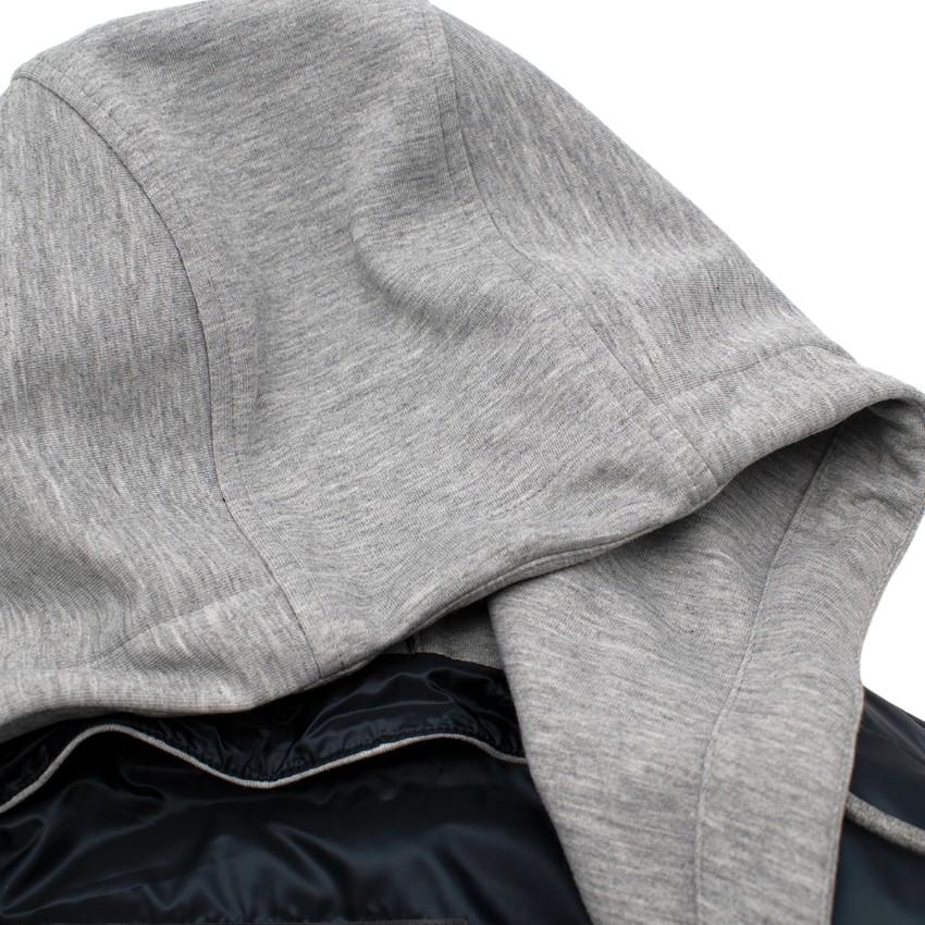 Herno Navy Hooded Hybrid Quilted Jacket