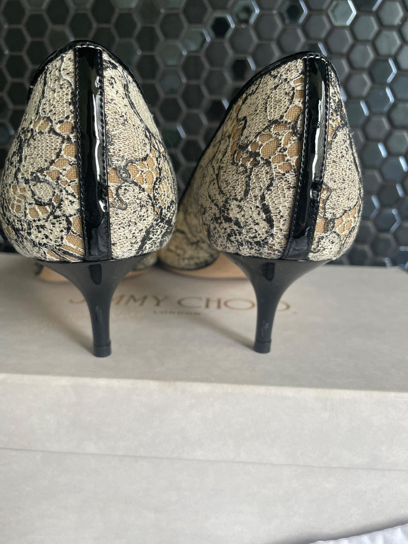 Jimmy Choo Lace Agnes Pumps