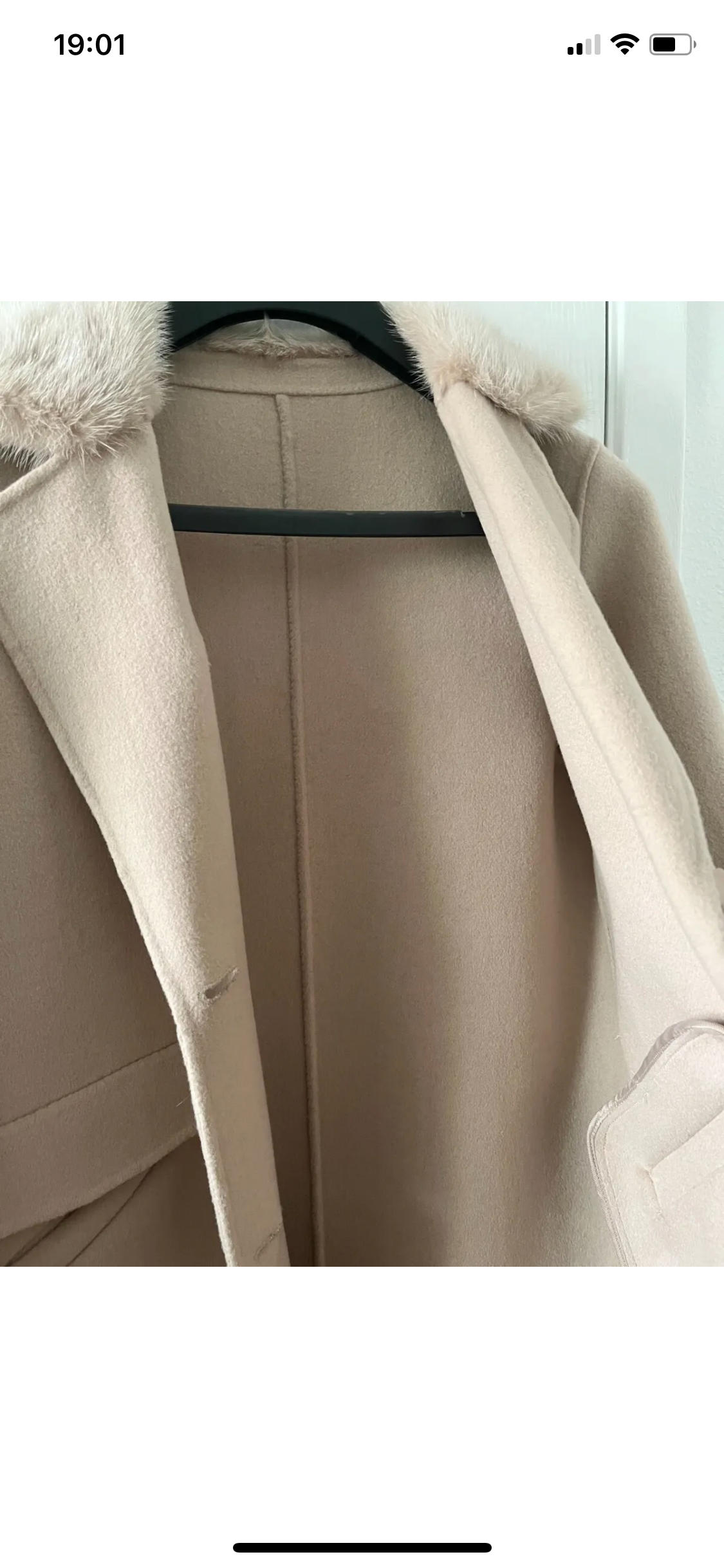 Wool & Cashmere Coat with Mink Fur Trim
