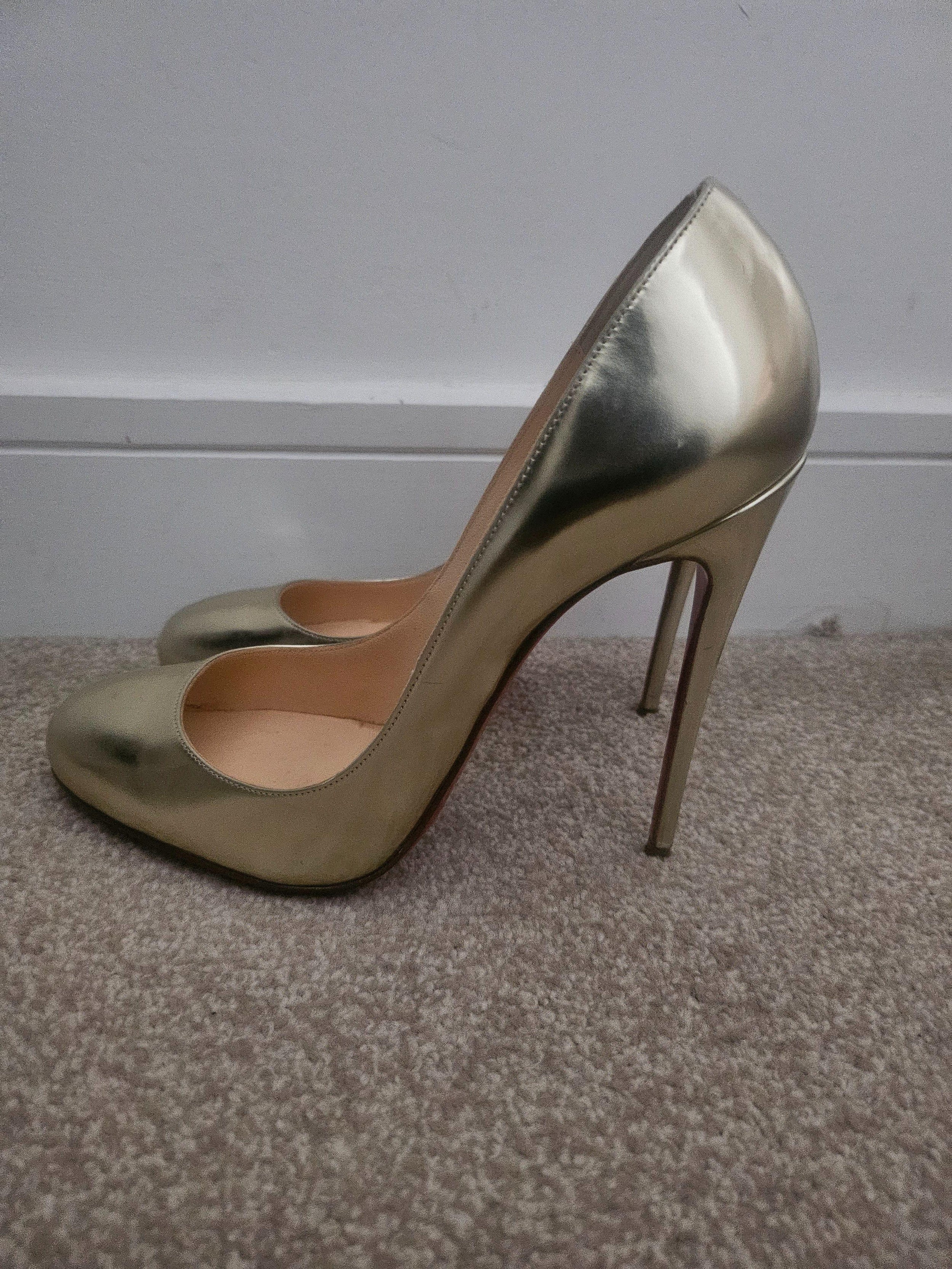 Christian Louboutin Gold Fifi Pumps