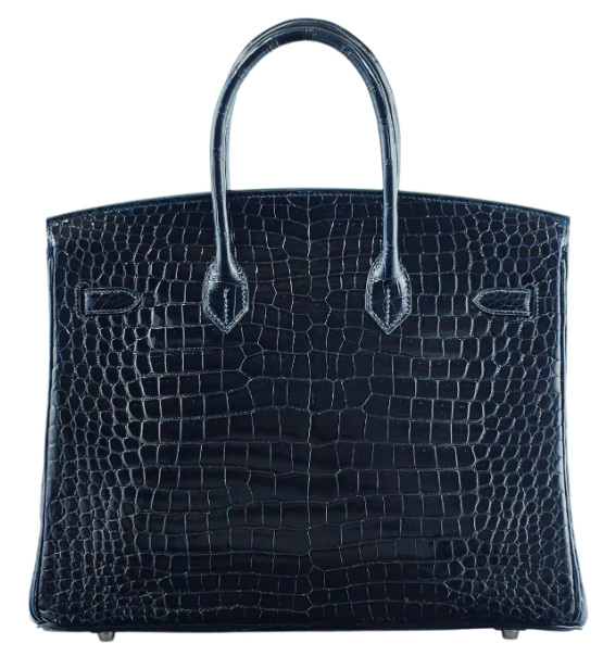 Hermès Birkin 25 Crocodile Porosus Lisse Bleu Marine