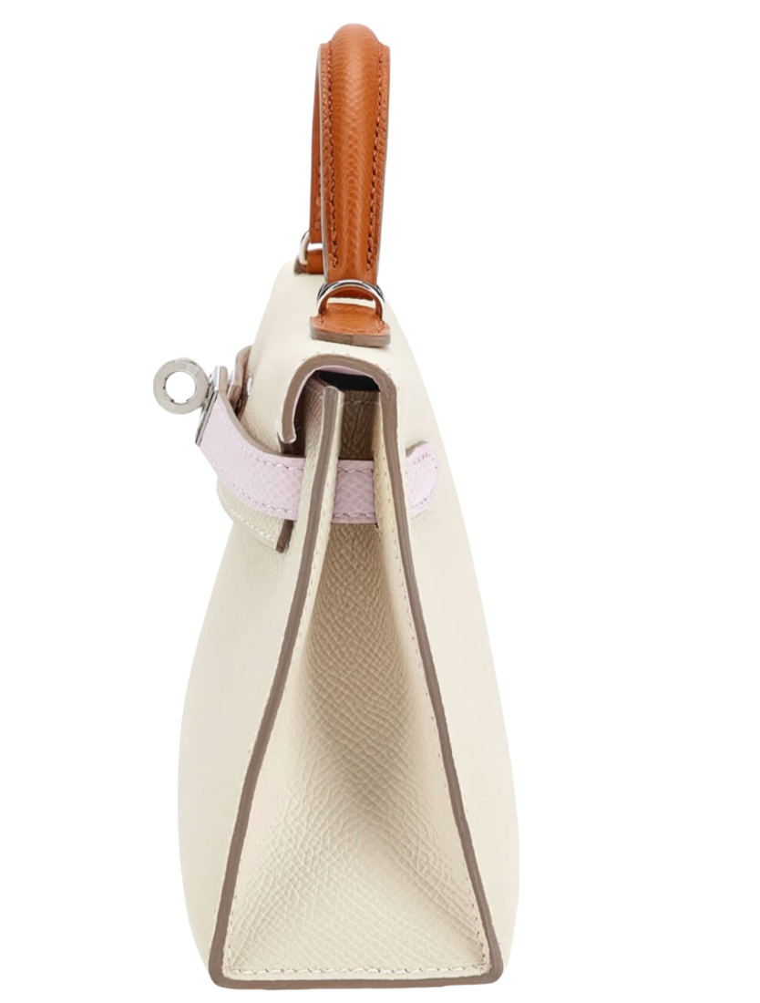 Hermès Mini Kelly Epsom Sellier Tricolour Palladium Hardware