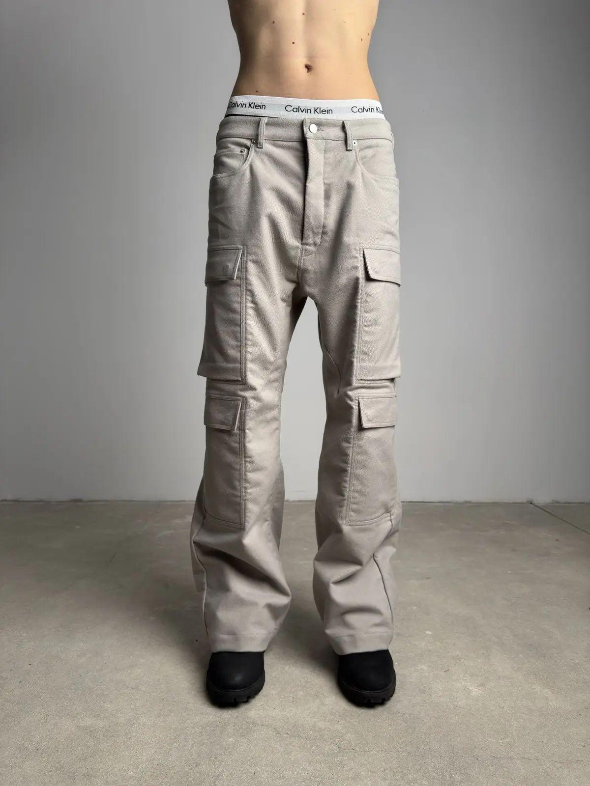 Rick Owens Current Twill Pearl Double Cargo Pants