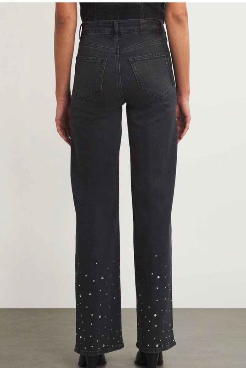 Paige  Sasha Crystal-Embellished Wide-Leg Jeans