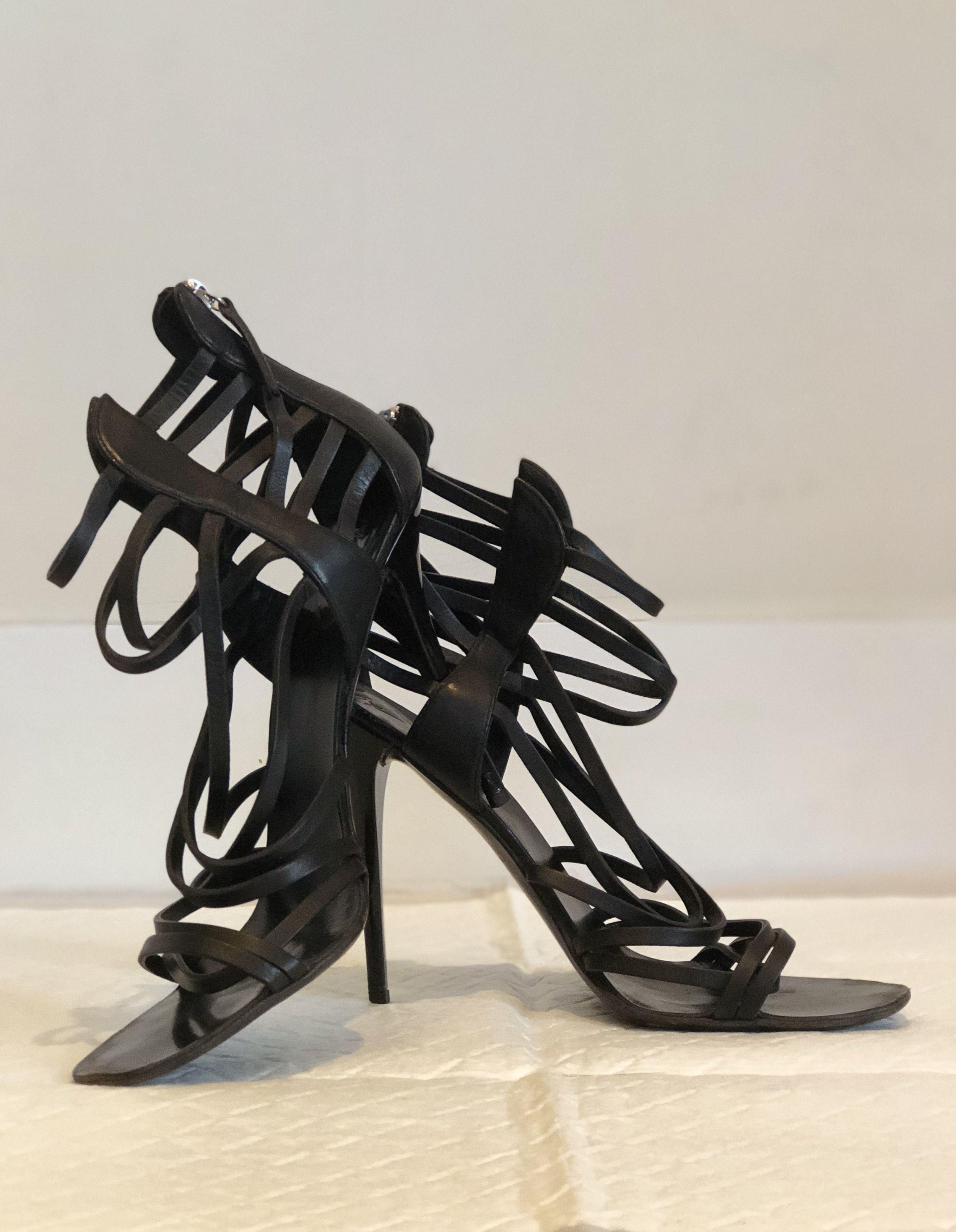 Giuseppe Zanotti black strappy sandals
