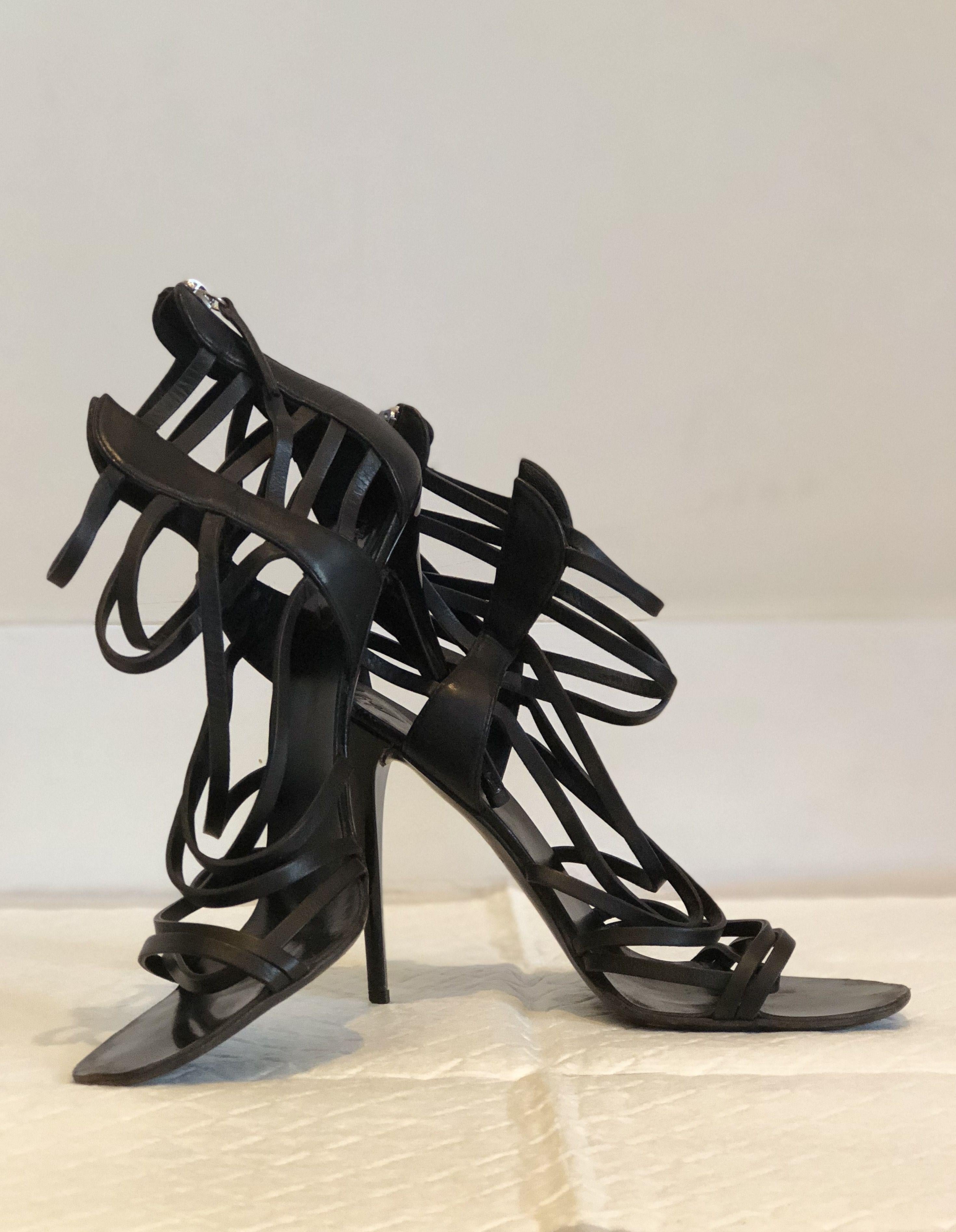 Giuseppe Zanotti black strappy sandals