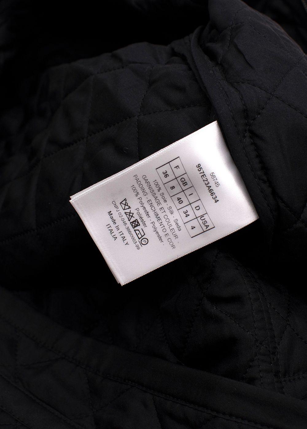 Dior Black Quilted Zip Front Jump Suit