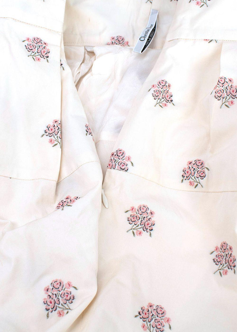 Dior Floral Print High Waist Tulip Skirt