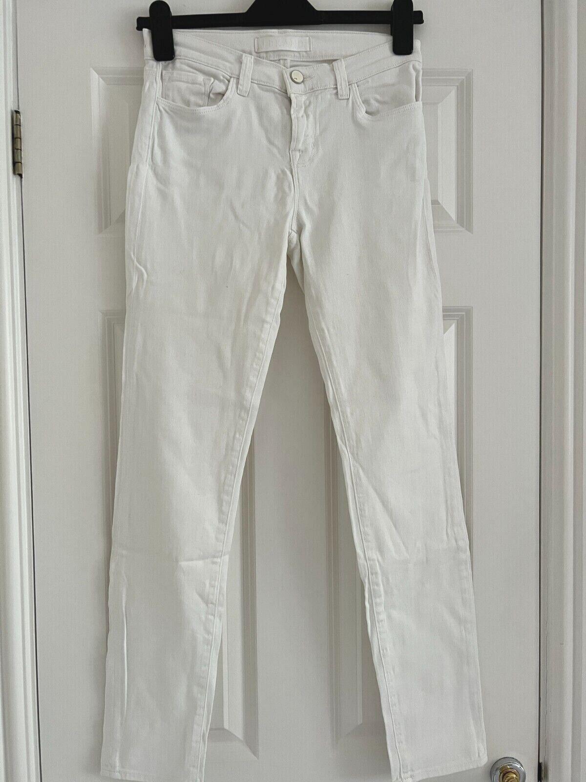 White stretch denim skinny jeans