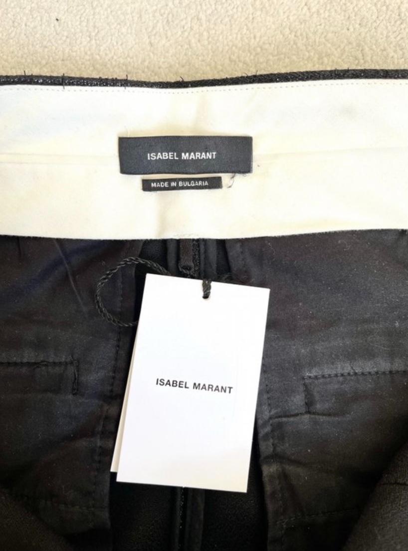 Isabel Marant Mateo metallic woven kick-flare pants