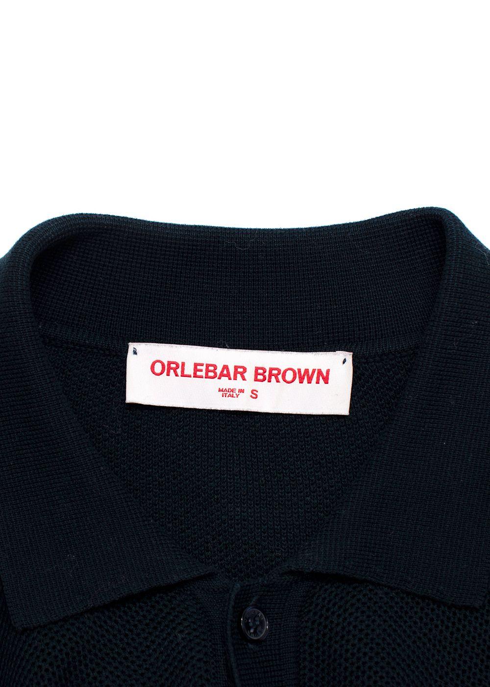 Orlebar Brown Black Short Sleeve Polo