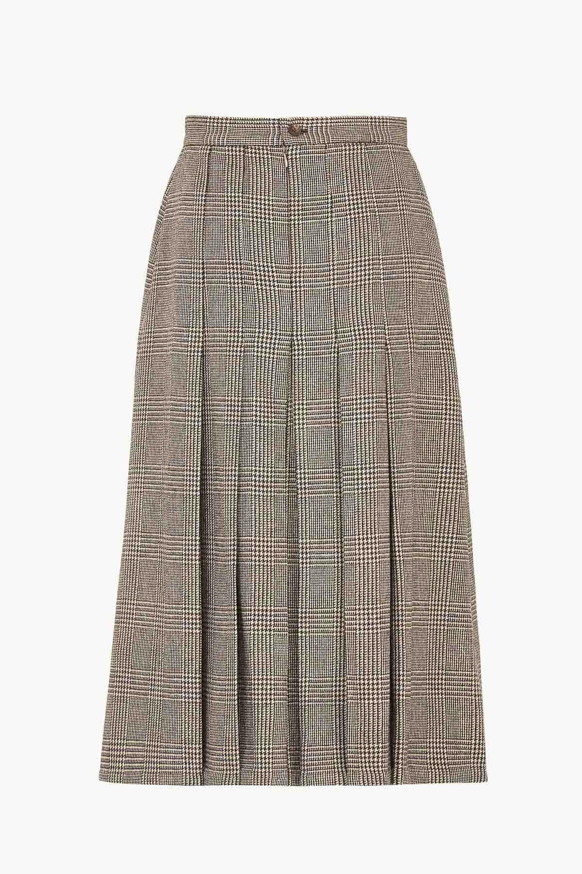Verena pleated mid-length skirt