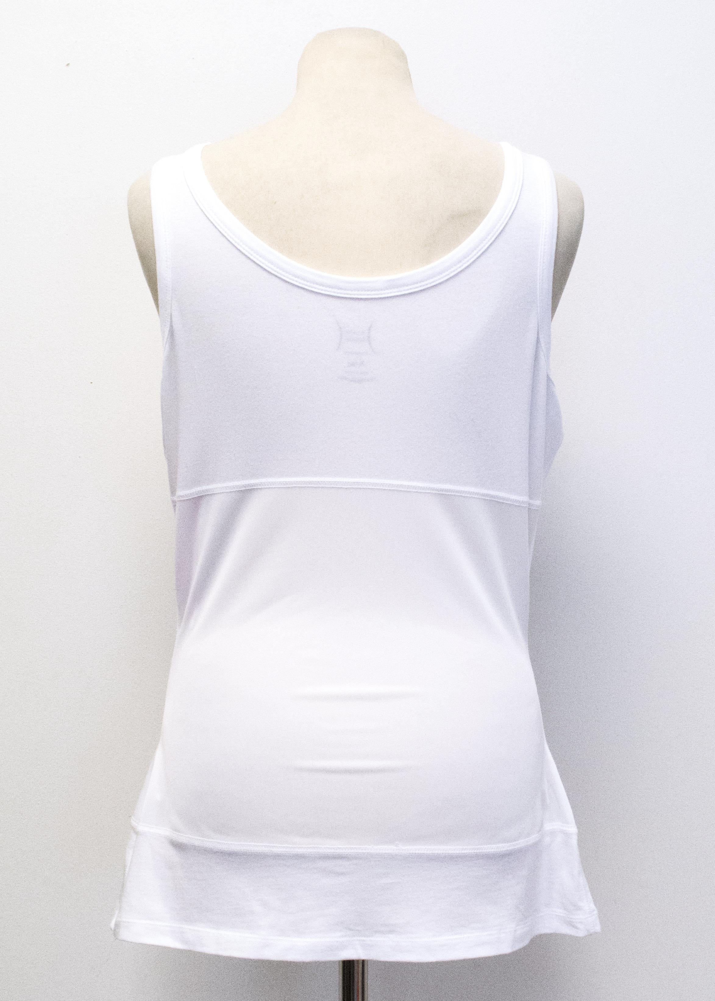 Heather Thompson Yummie Tummie White Strap Top