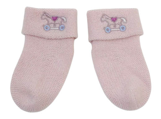 Hermes Pink Cashmere Baby Socks