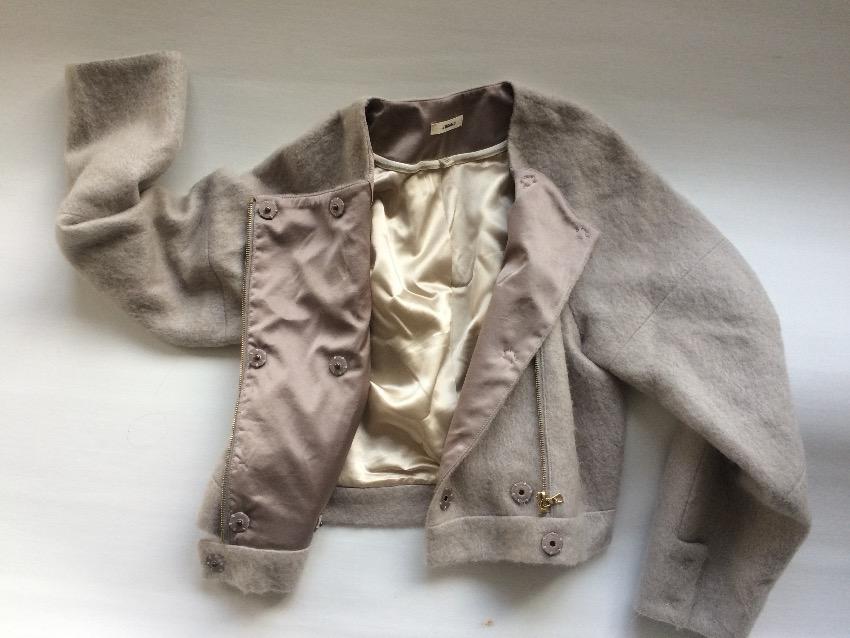 J Brand light grey wool/mohair jacket