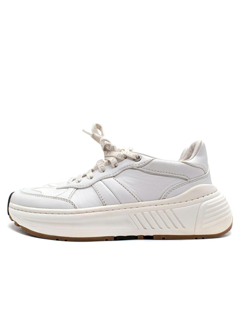 Bottega Veneta White Leather Speedster Trainers