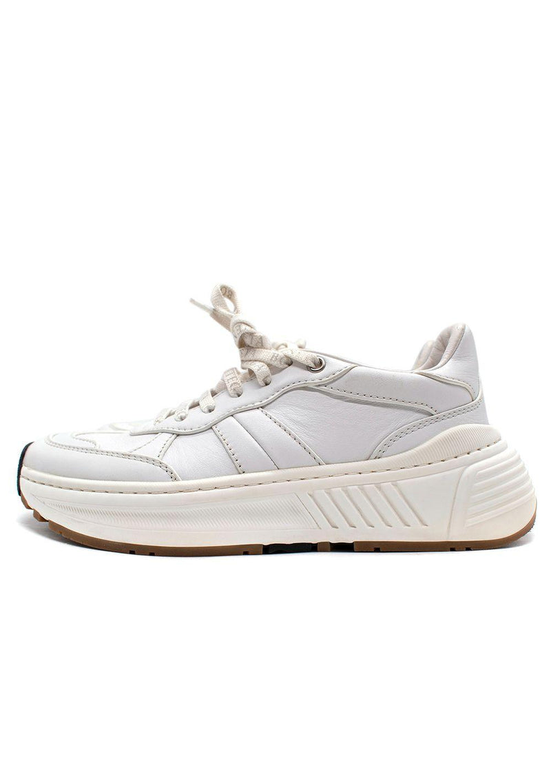 Bottega Veneta White Leather Speedster Trainers