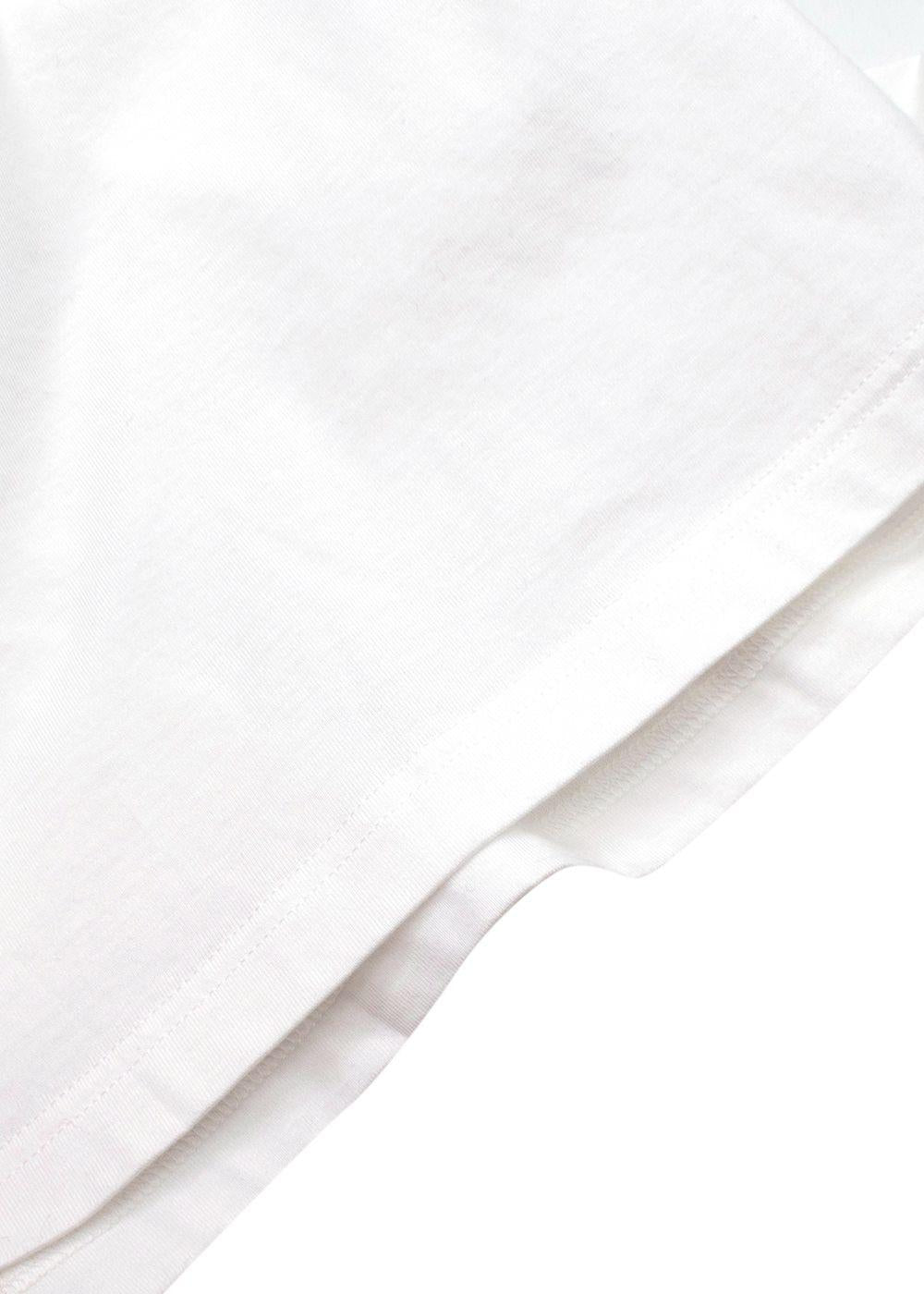 Hermes White Tonal Embossed T-Shirt