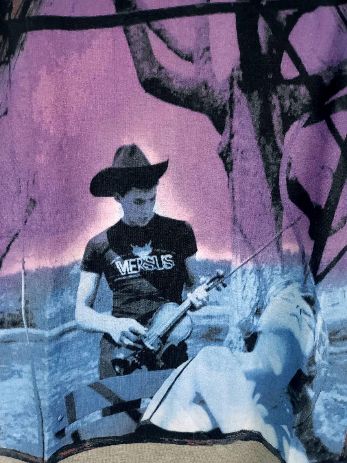 Grey Cowboy Print T-Shirt