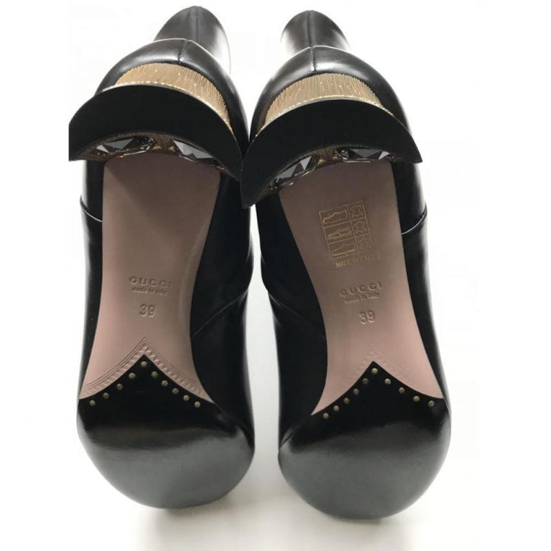 Gucci Black Leather Arielle Ankle Boots