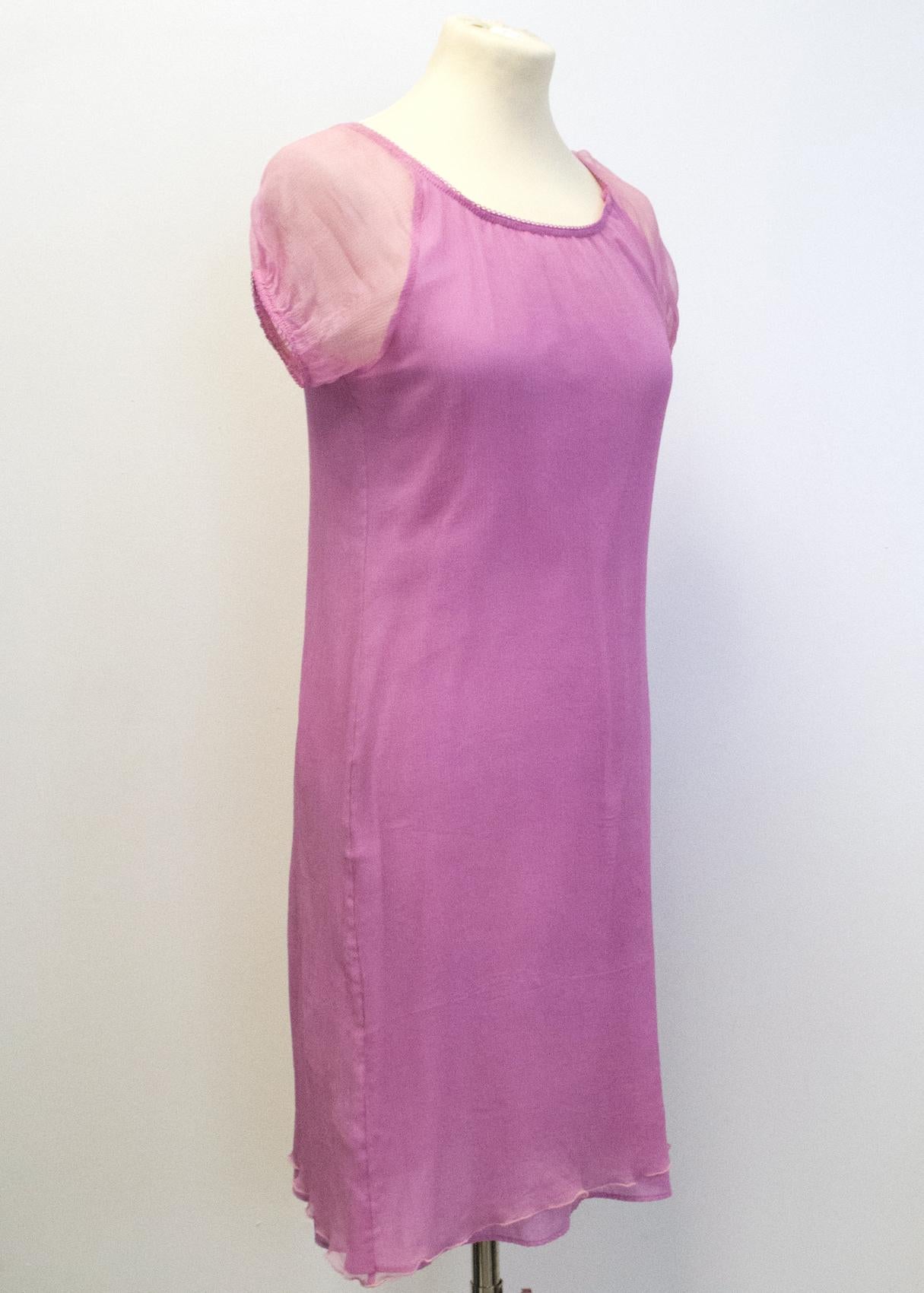 Toi du Monde pink silk dress