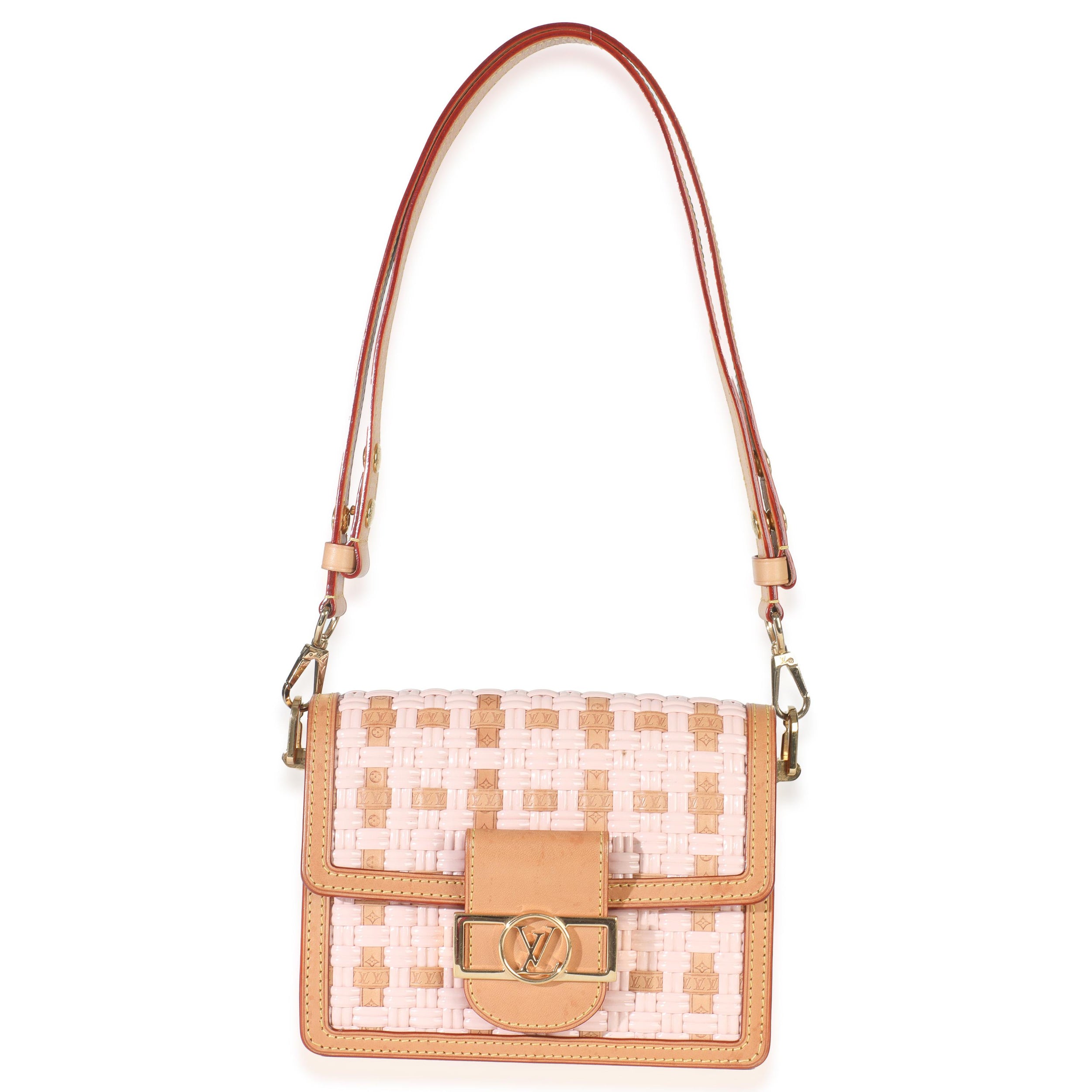 Louis Vuitton Leather Woven Dauphine PM