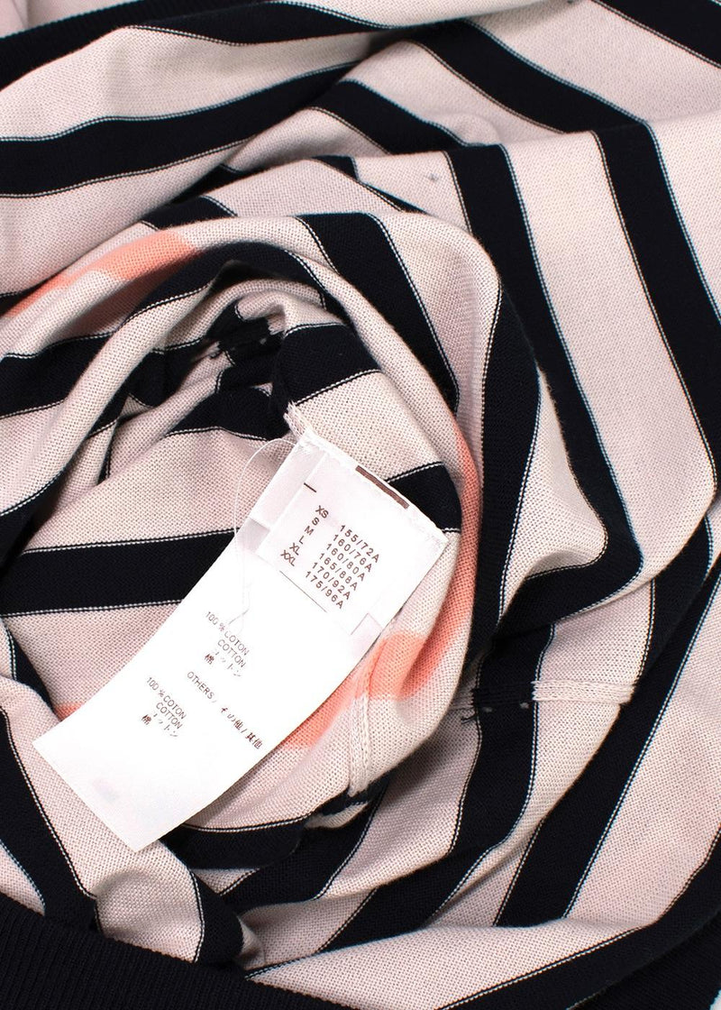 Louis Vuitton Beige Striped Tie-neck Dress