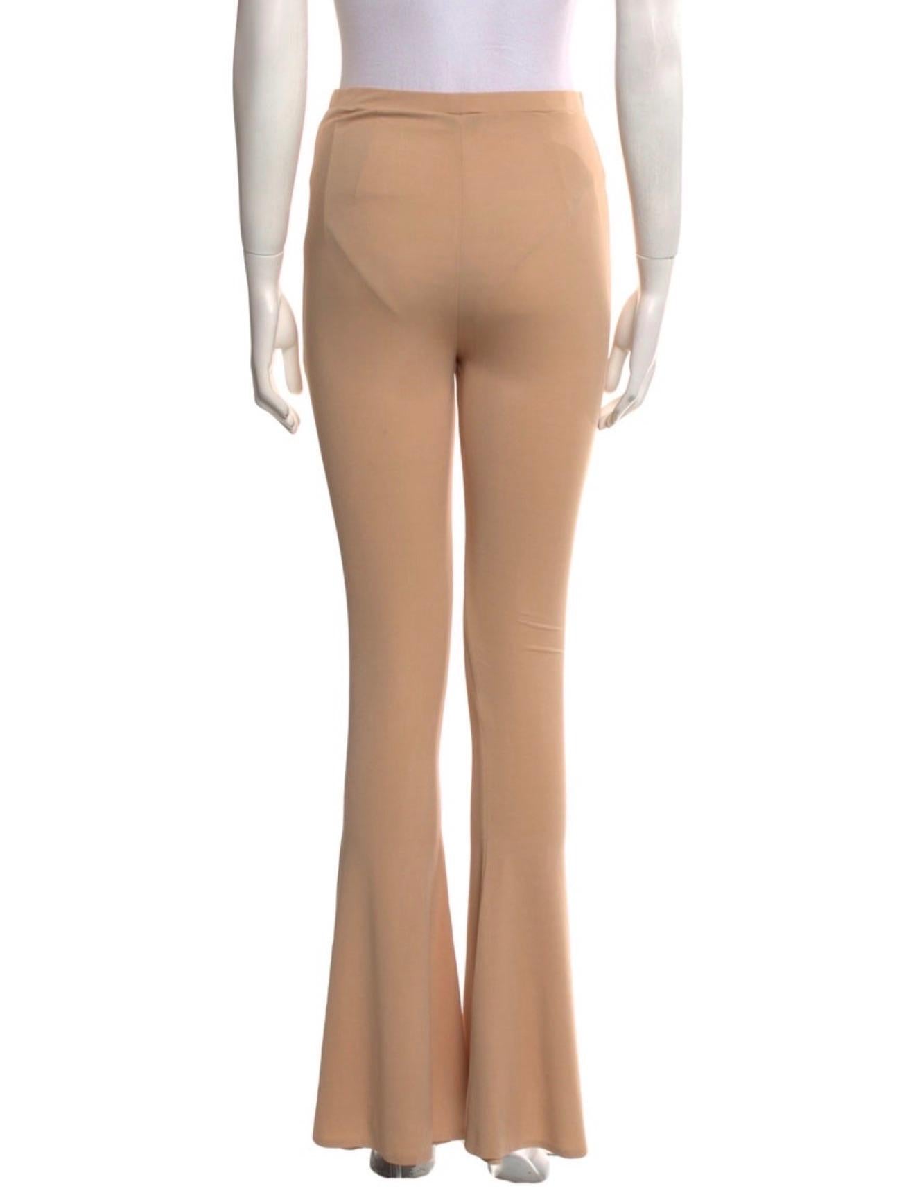Magda Butrym Nude Stretch Jersey Pants