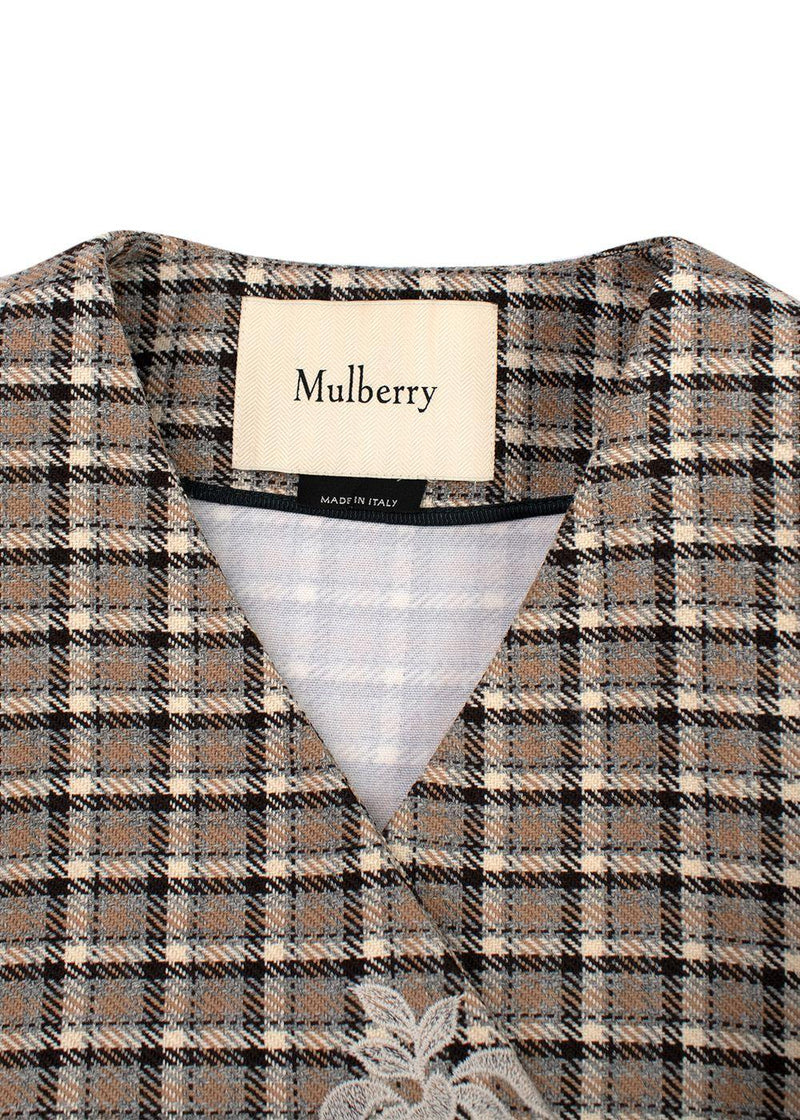 Mulberry Brown Tweed Asymmetric Waistcoat