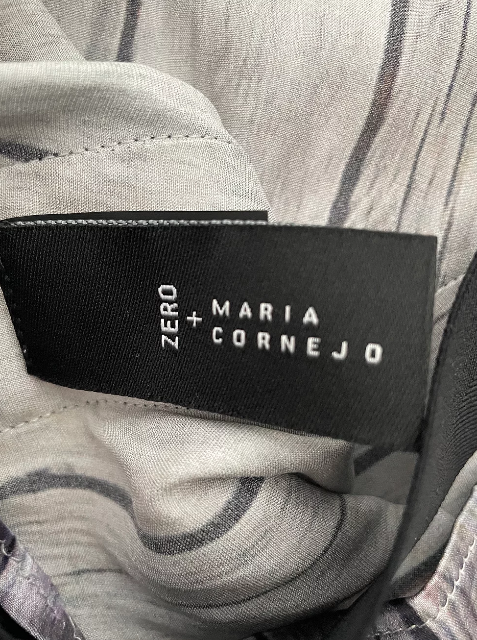 Zero + Maria Cornejo peacock asymmetric dress