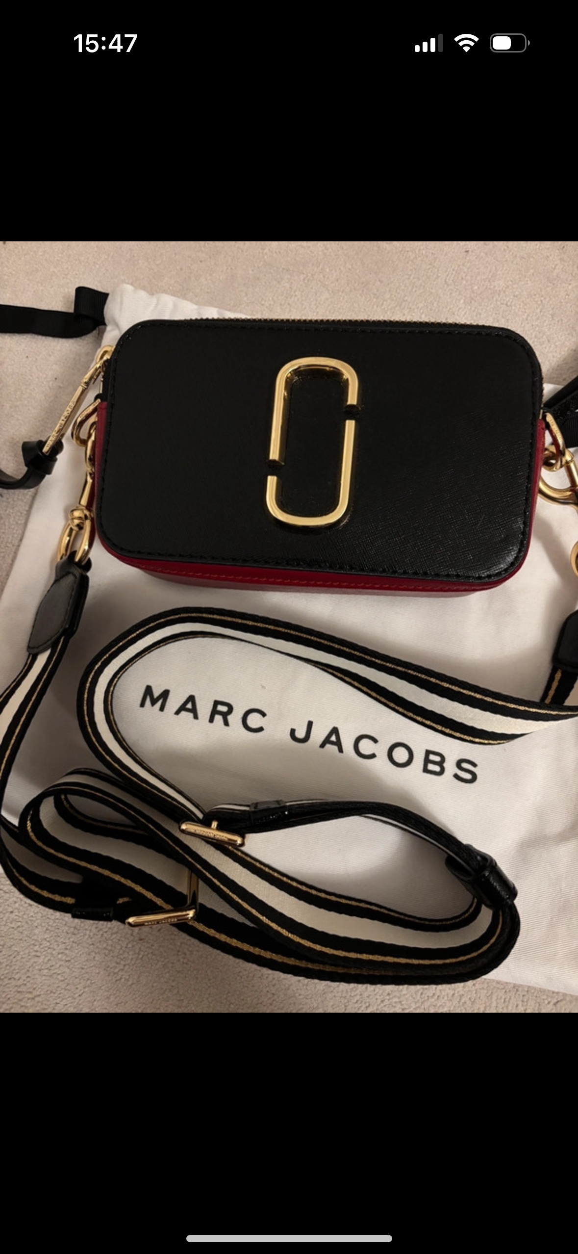 Marc Jacobs Black Snapshot Crossbody Bag