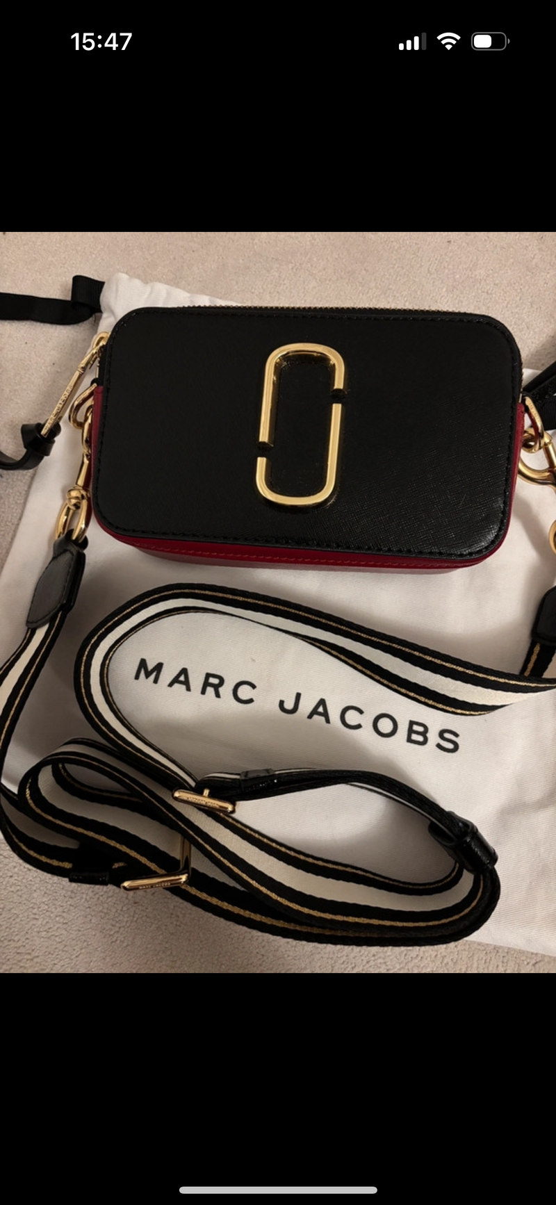 Marc Jacobs Black Snapshot Crossbody Bag