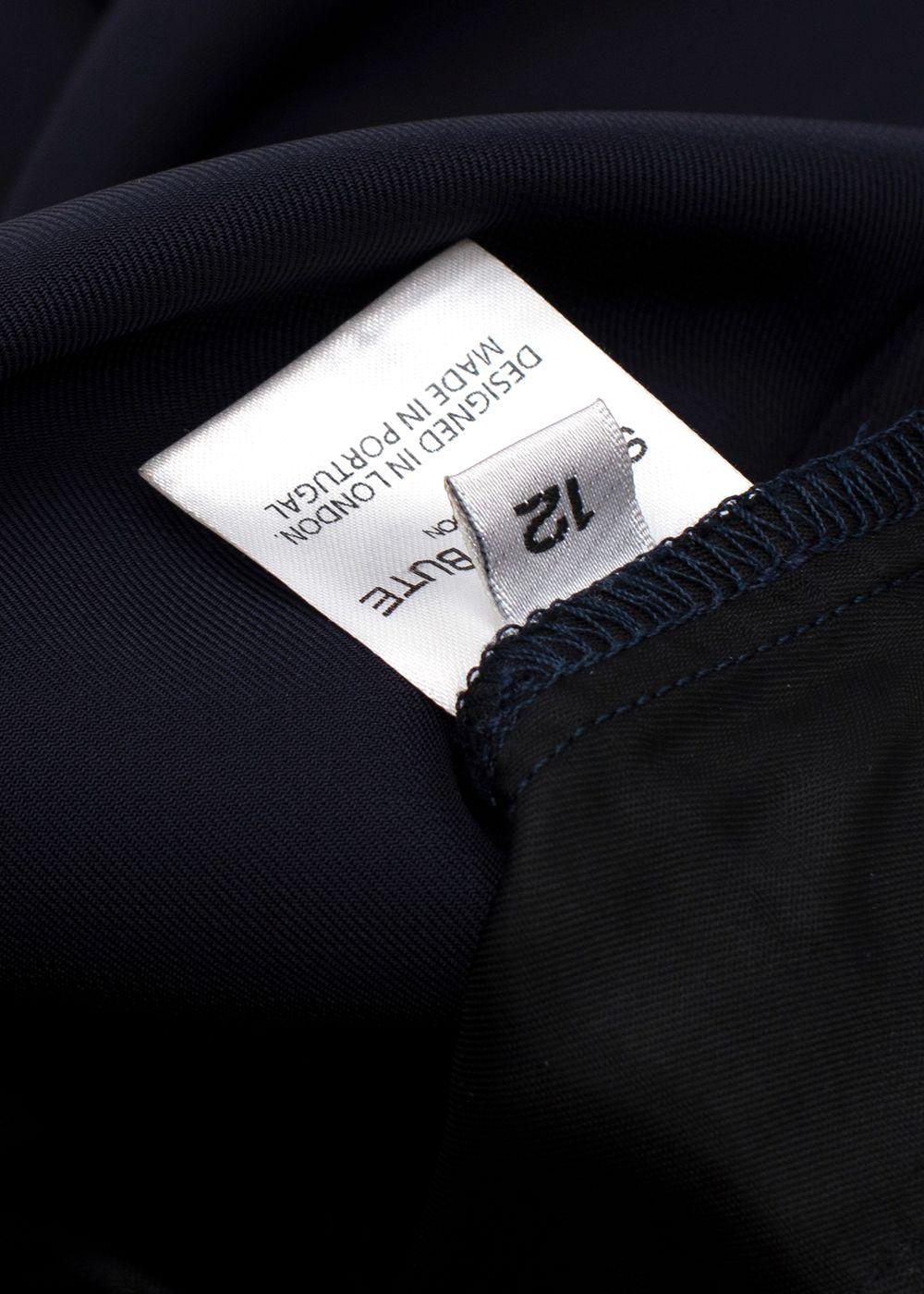 Serena Bute Navy Trousers with Contrast Stitching