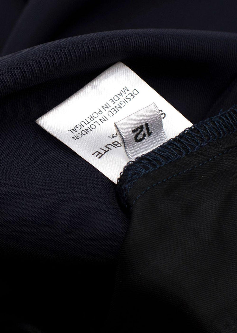 Serena Bute Navy Trousers with Contrast Stitching