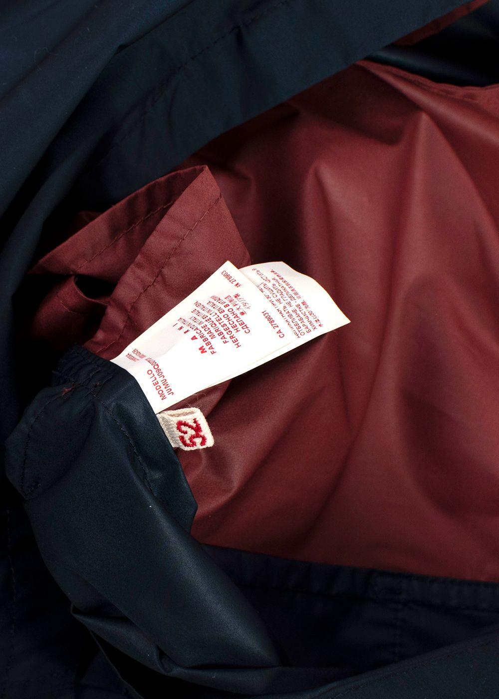 Marni Burgundy Zip Up Windbreaker Jacket