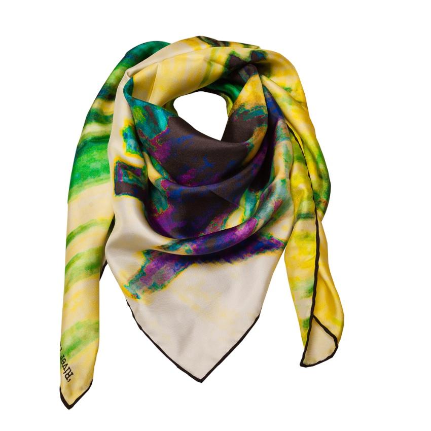 Rosemary Goodenough River Through A Curtain VIII Silk Scarf