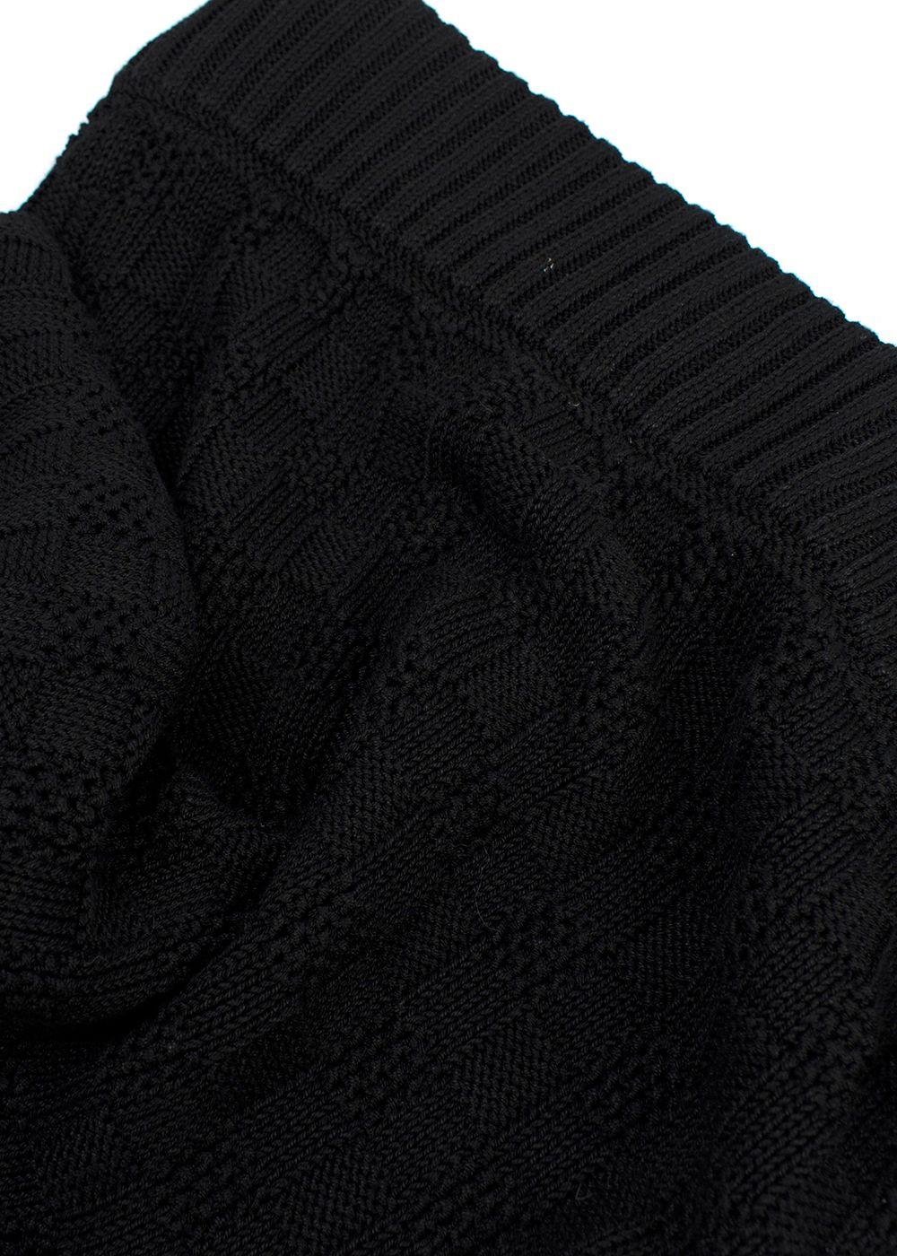 Altuzarra Black Knitted Button Down Midi Skirt