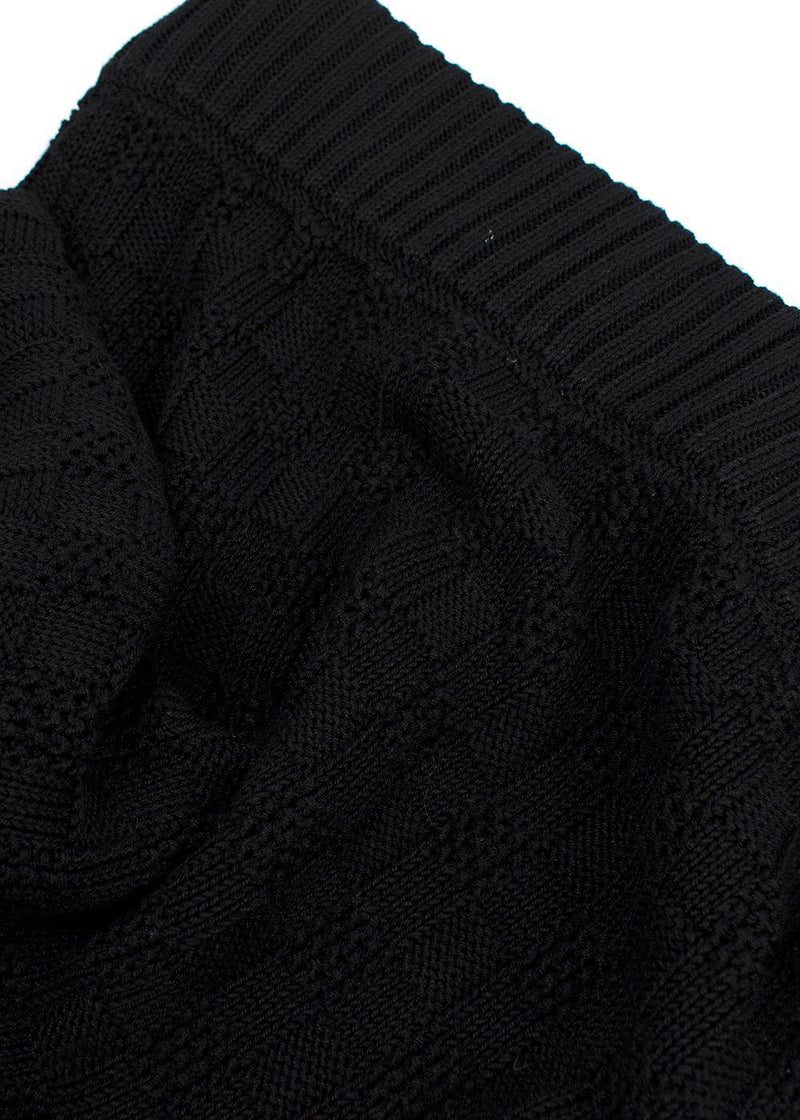 Altuzarra Black Knitted Button Down Midi Skirt