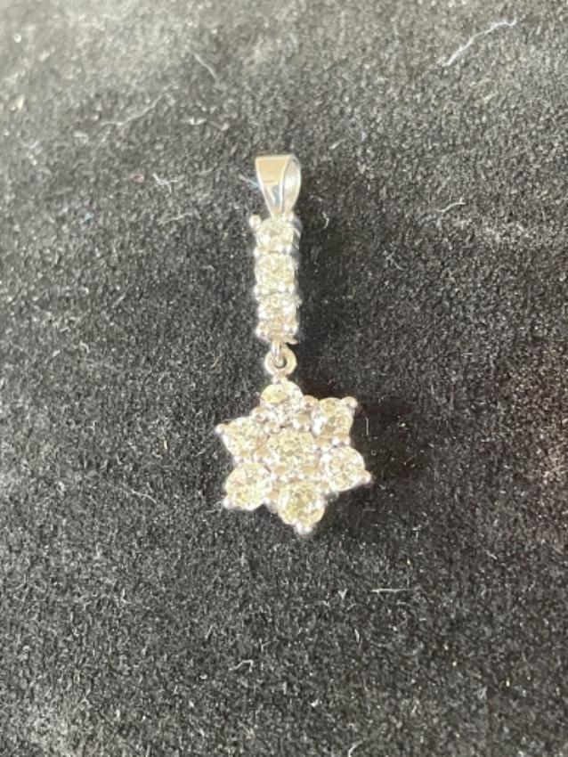 Bespoke 18ct White Gold Diamond Star Pendant
