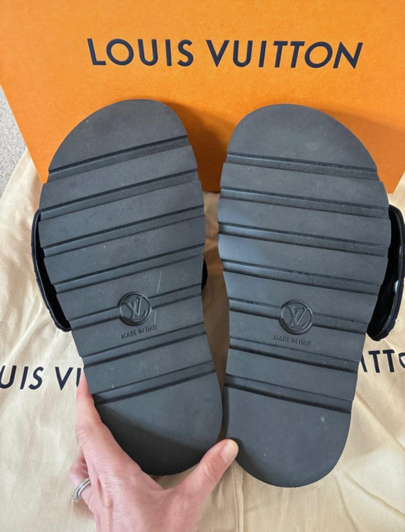 Louis Vuitton Black Pool Pillow Mules
