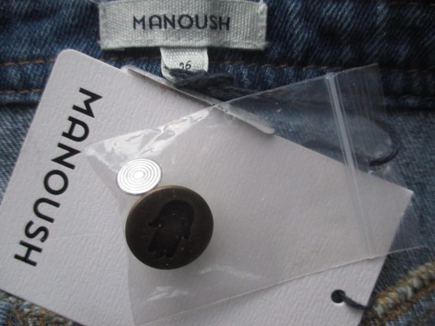 Manoush Denim Tiger Patch Skirt