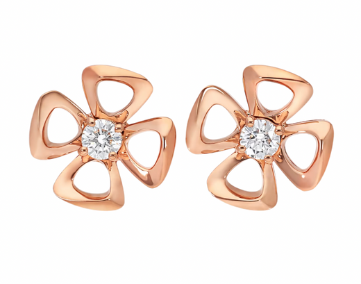 Rose Gold And Diamond Fiorever Earrings