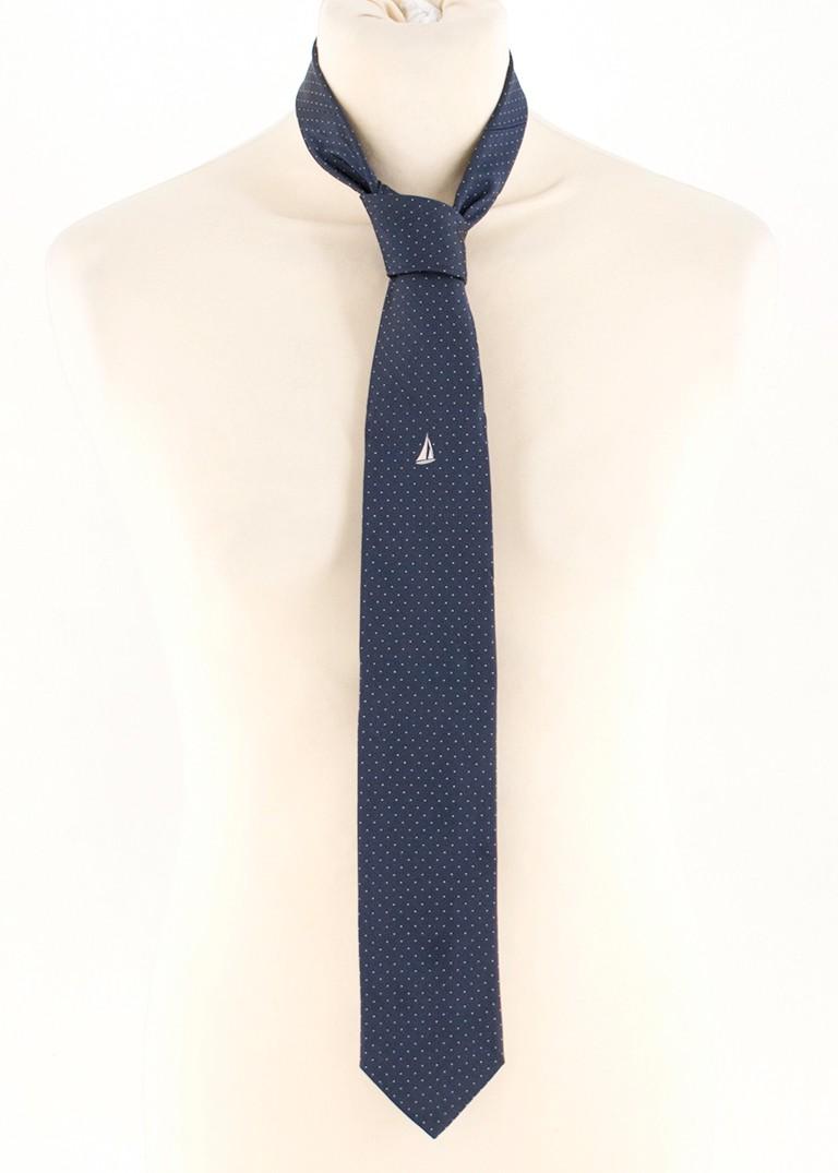 Breuer Silk Navy Polka Dot Tie