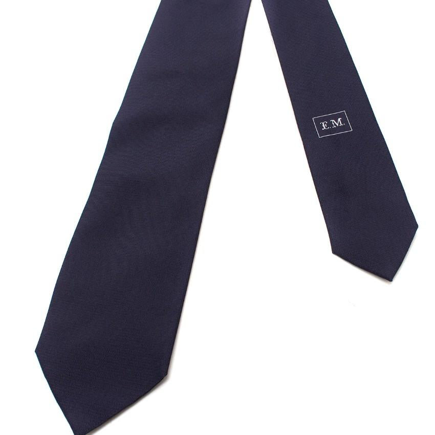 Eddy Monetti Navy Silk Tie