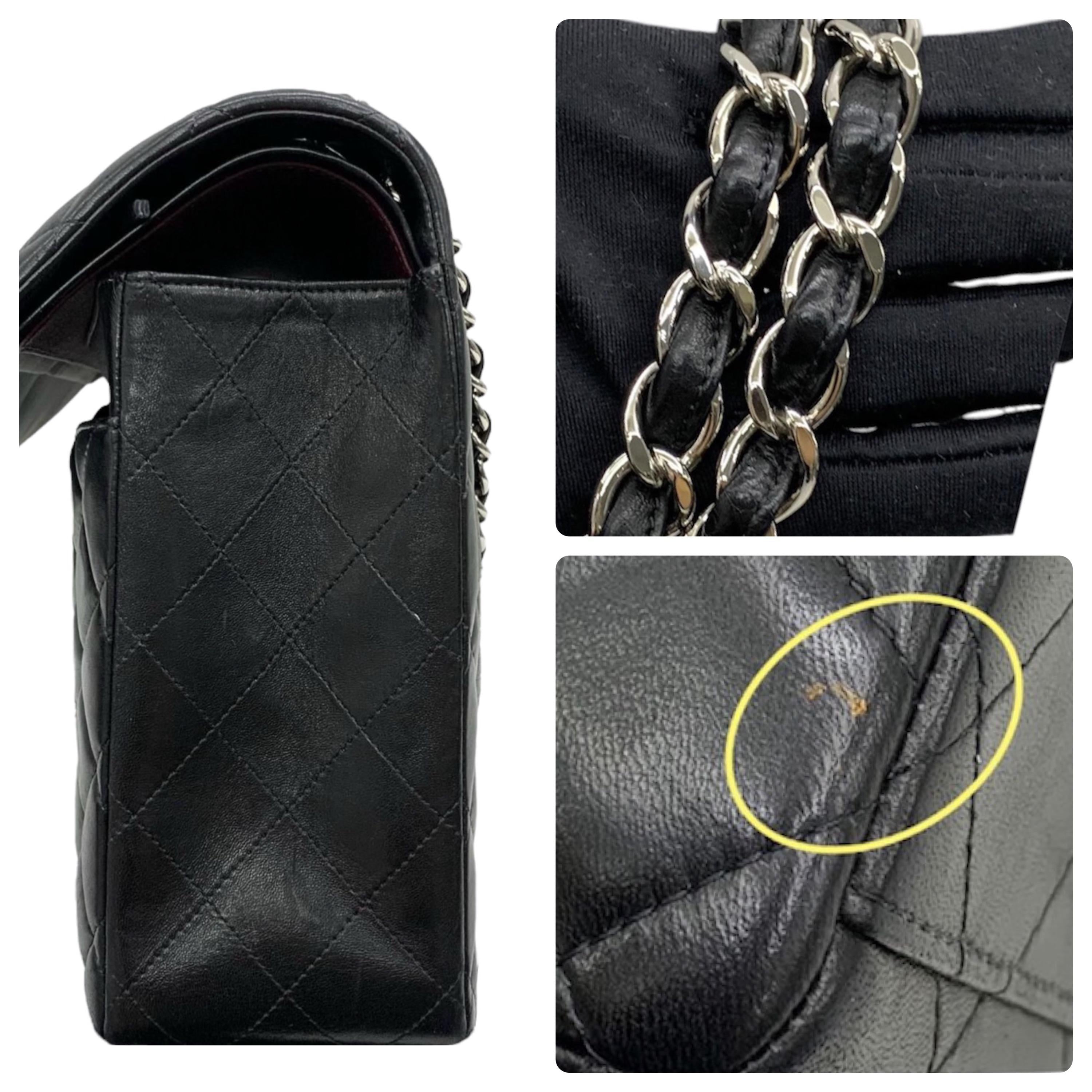 Chanel Black Lambskin Maxi Double Flap Bag