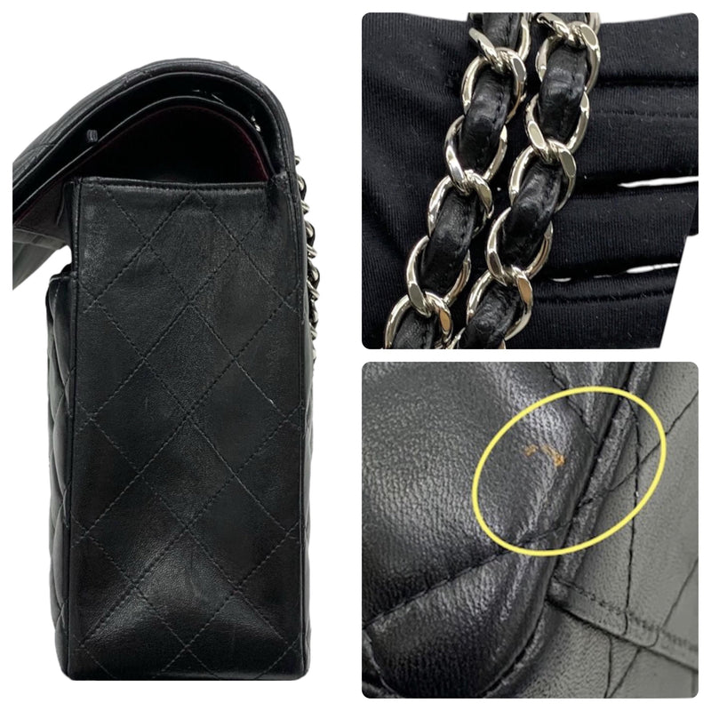 Chanel Black Lambskin Maxi Double Flap Bag