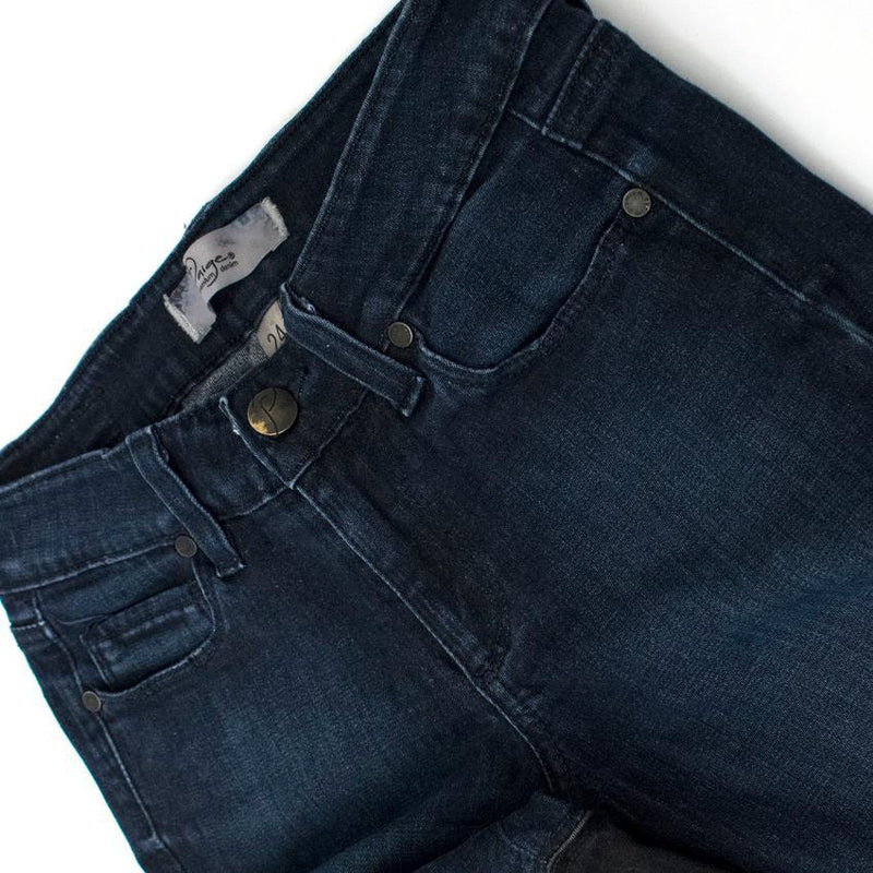 Paige Dark Navy Jeans With Black Patches