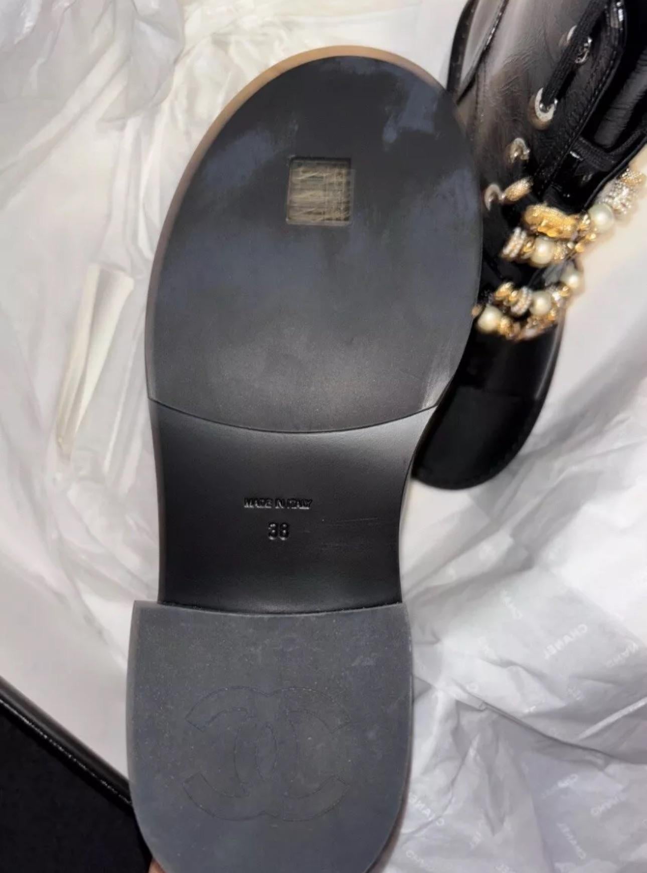 Chanel Metier D'Arts Combat Boots