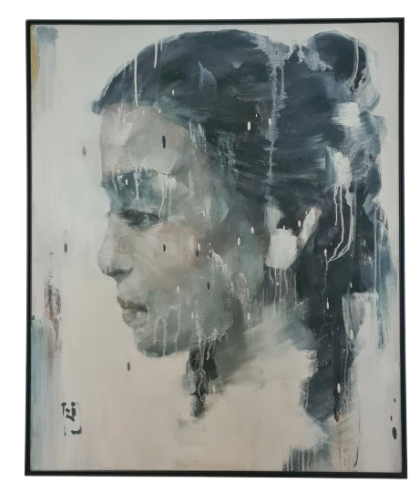 Phuong Quoc Tri Oil On Canvas, Portrait Of Lady 90 x100cms