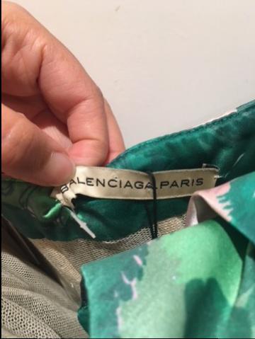 Balenciaga printed silk dress